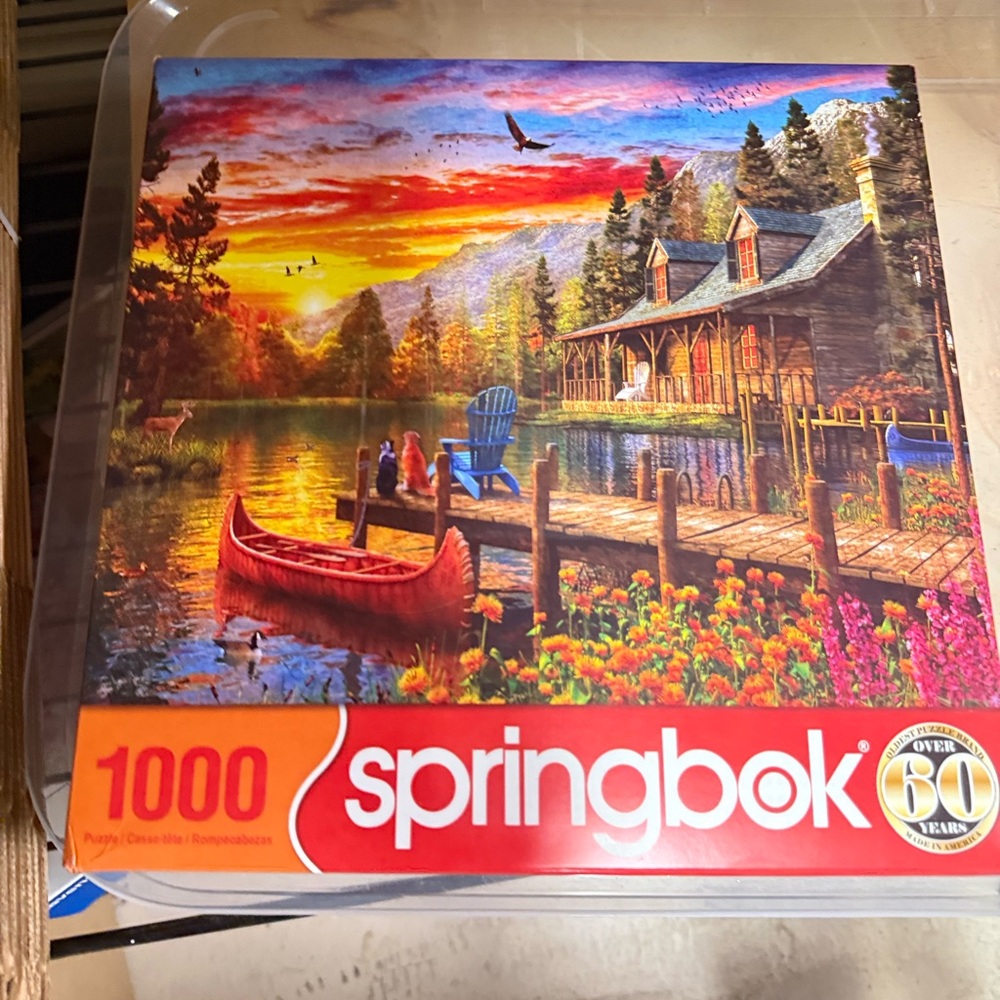 Set of 2 1000 piece‎ jigsaw puzzles Springbok used